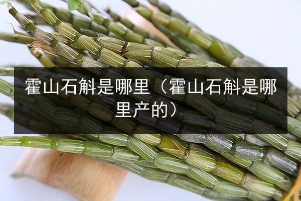 霍山石斛是哪里(霍山石斛是哪里产的)