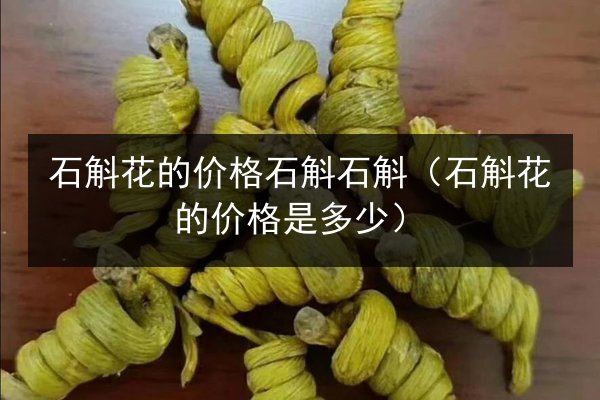 石斛花的价格石斛石斛(石斛花的价格是多少)