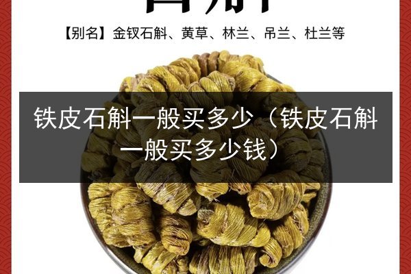 铁皮石斛一般买多少(铁皮石斛一般买多少钱)