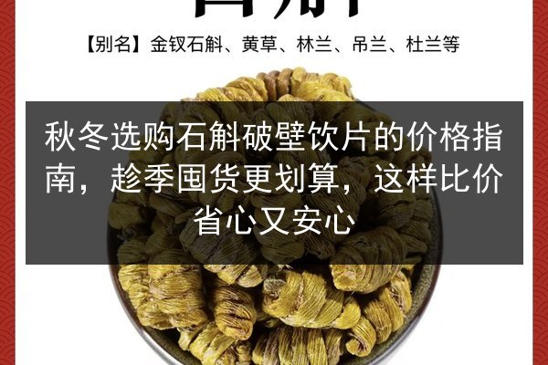 秋冬选购石斛破壁饮片的价格指南,趁季囤货更划算,这样比价省心又安心