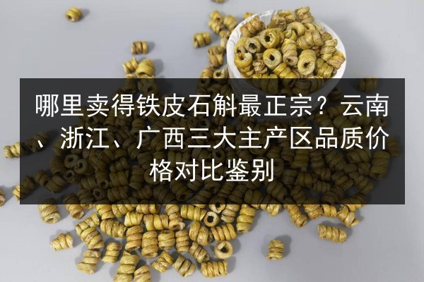 哪里卖得铁皮石斛最正宗?云南、浙江、广西三大主产区品质价格对比鉴别