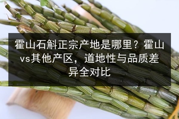 霍山石斛正宗产地是哪里?霍山vs其他产区,道地性与品质差异全对比