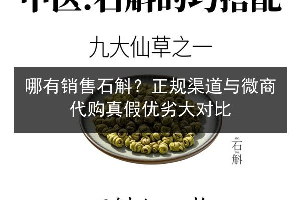 哪有销售石斛?正规渠道与微商代购真假优劣大对比