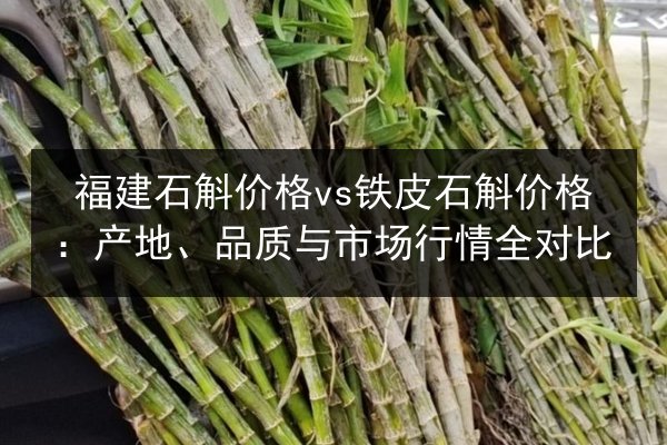 福建石斛价格vs铁皮石斛价格:产地、品质与市场行情全对比
