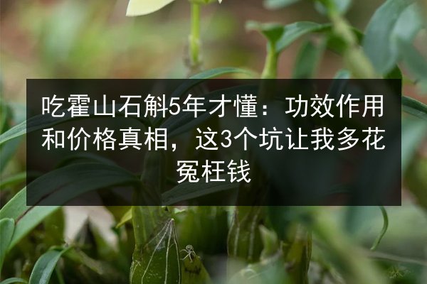 吃霍山石斛5年才懂:功效作用和价格真相,这3个坑让我多花冤枉钱